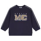 Boys Navy Blue Tiger Logo Sweatshirt, 1, hi-res
