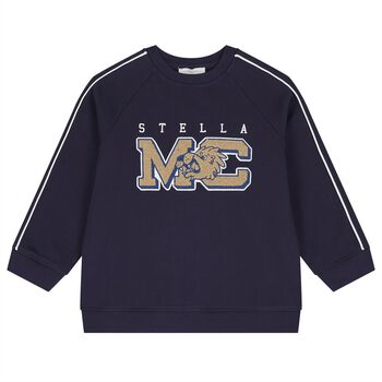 Boys Navy Blue Tiger Logo Sweatshirt