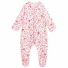 Baby Girls Pink Printed Babygrow, 1, hi-res