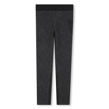 Girls Black Logo Leggings