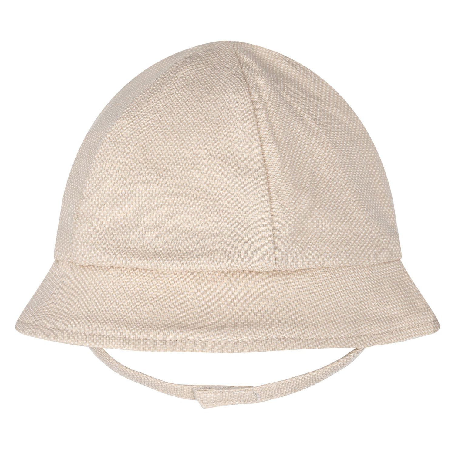 Baby Boys Beige & White Dungaree & Hat Set, 3, hi-res