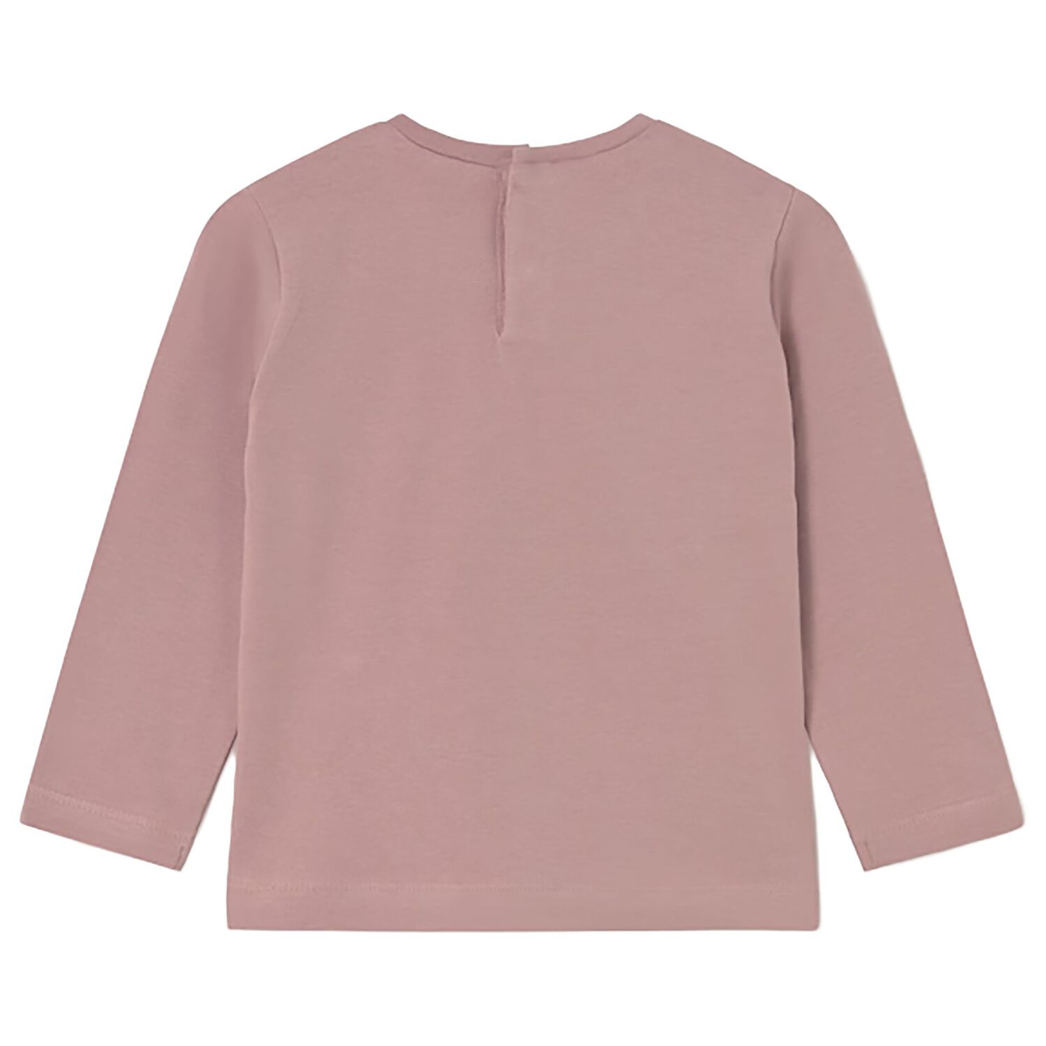Younger Girls Pink Bow Long Sleeve Top, 3, hi-res