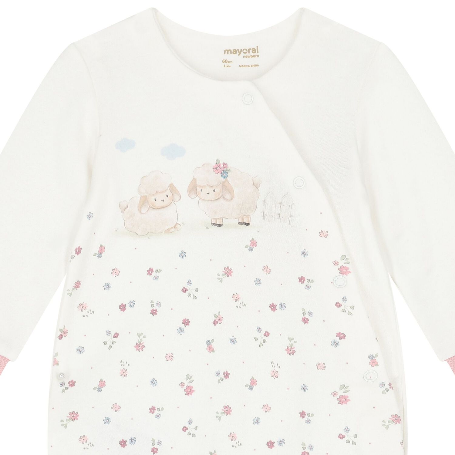 Baby Girls White & Pink Babygrow Gift Set, 2, hi-res image number null