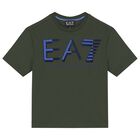 Boys Green Logo T-Shirt, 4, hi-res