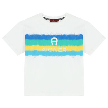 Boys White Logo T-Shirt