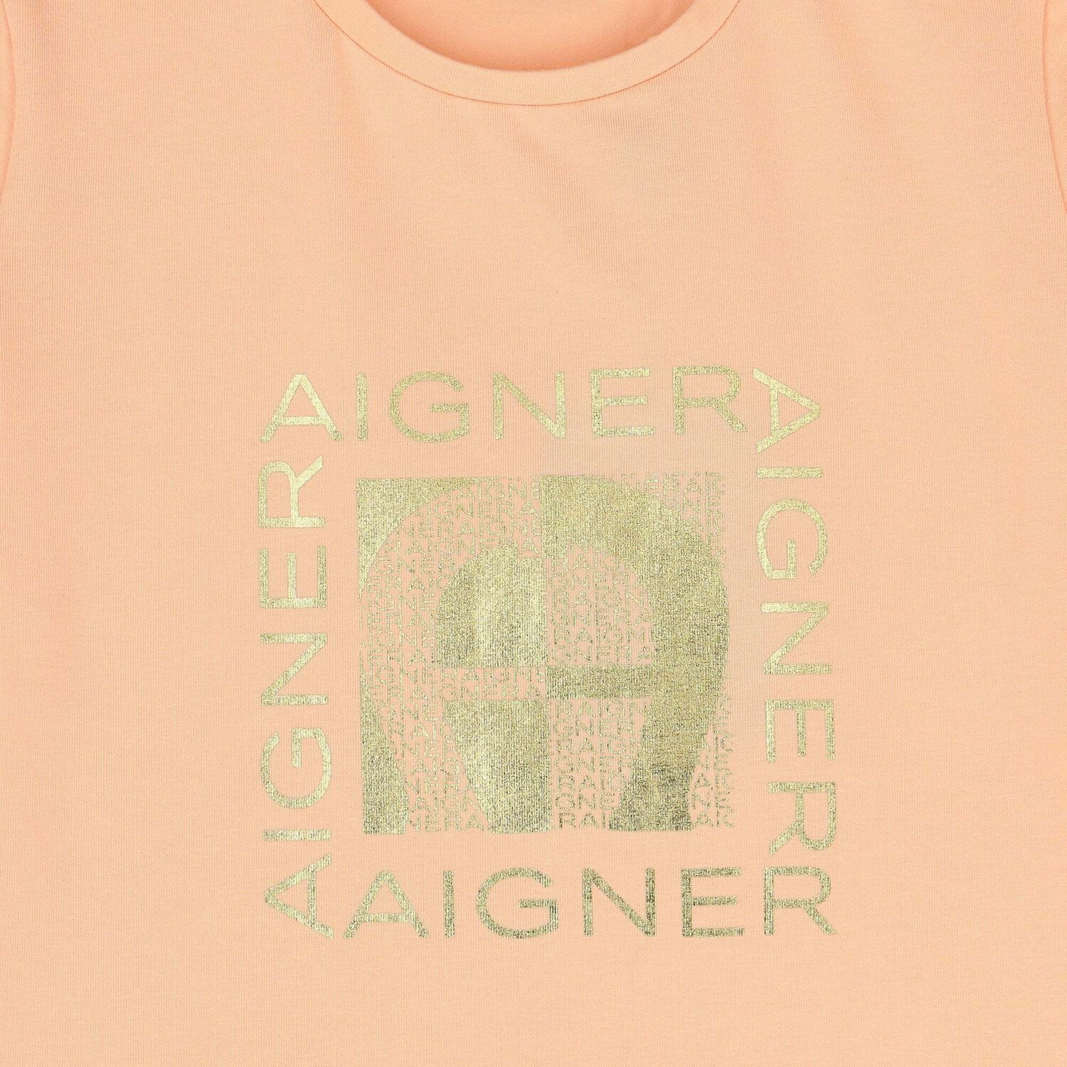 Girls Pink Logo T-Shirt, 3, hi-res