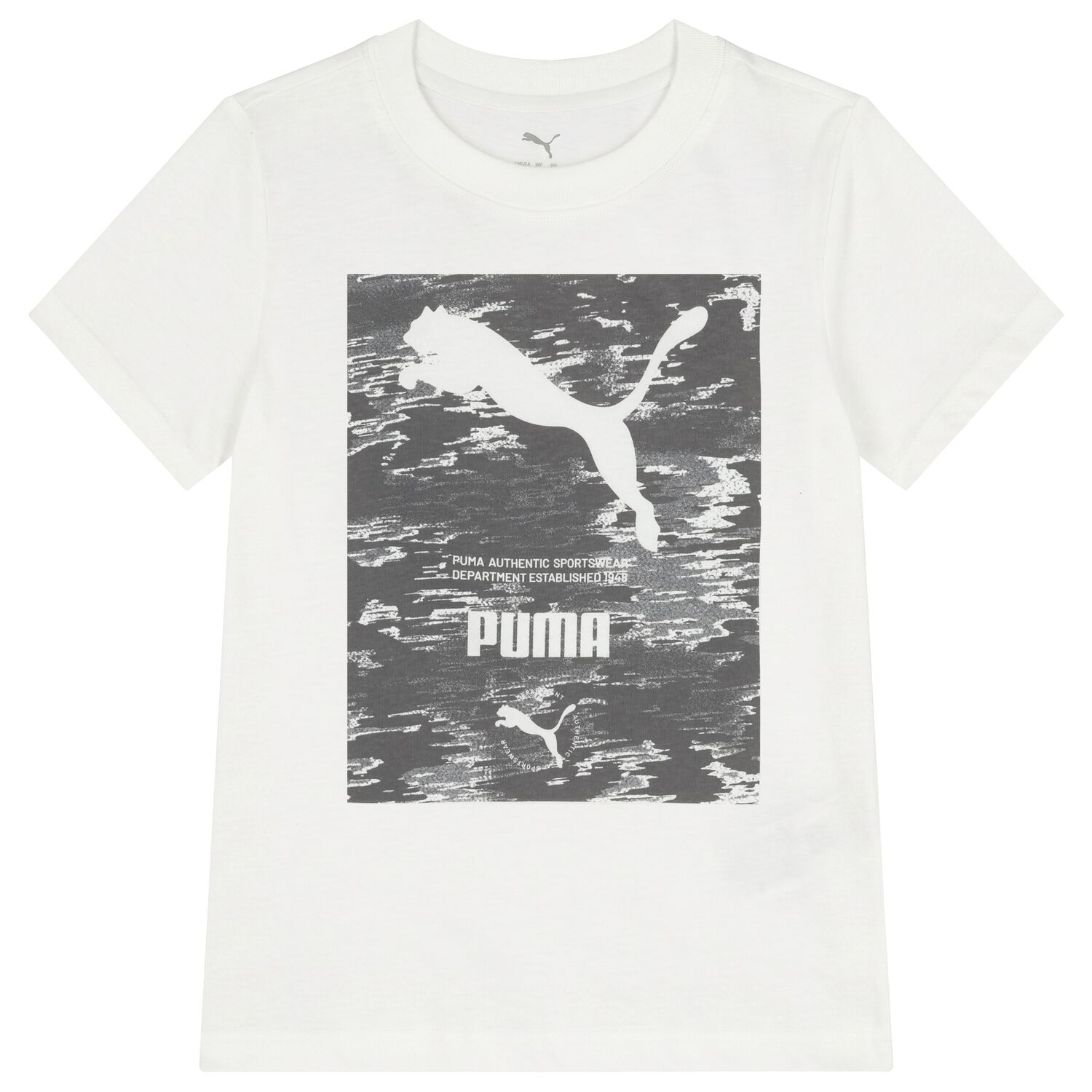 Boys White & Grey Logo T-Shirt, 2, hi-res