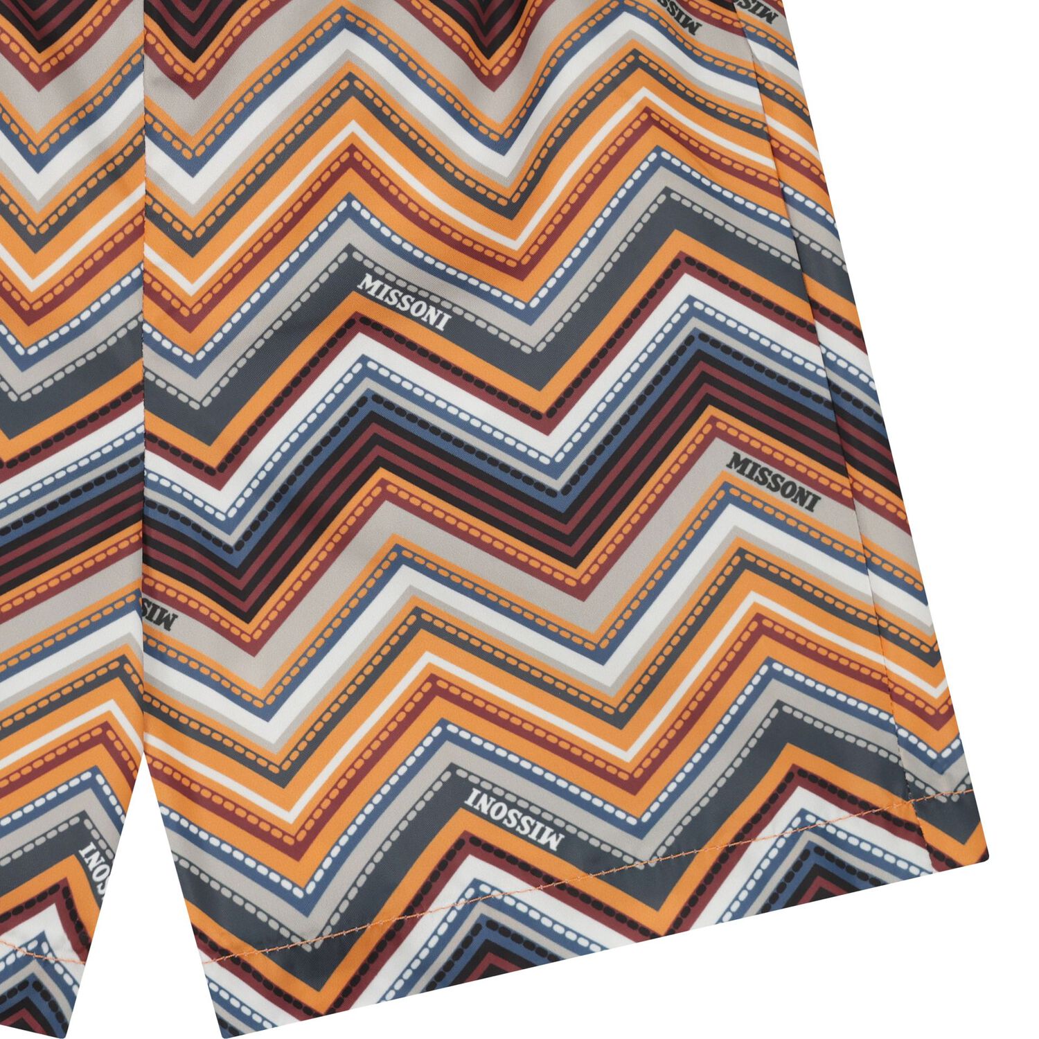 Younger Boys Orange Zig Zag Swim Shorts, 1, hi-res image number null