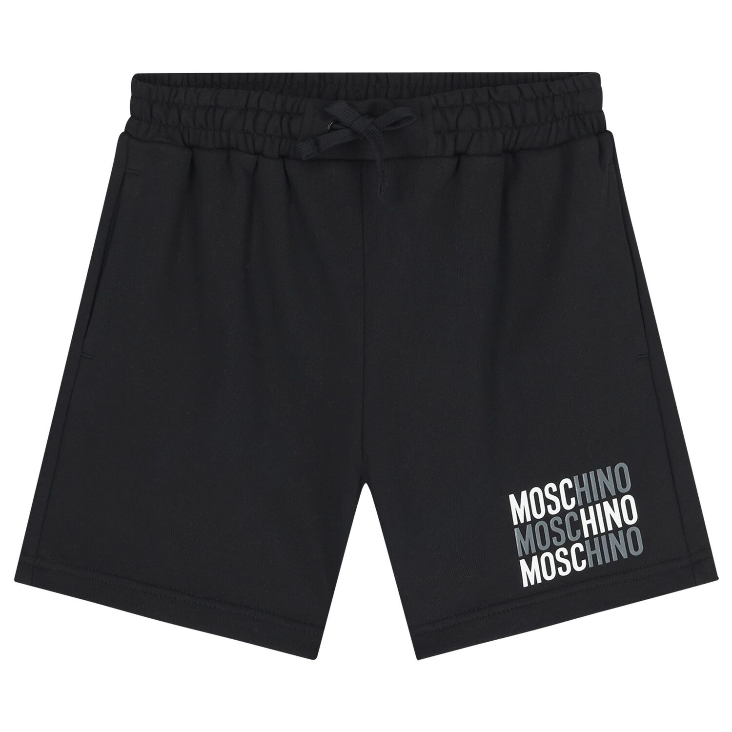 Boys Black Logo Shorts Set, 1, hi-res