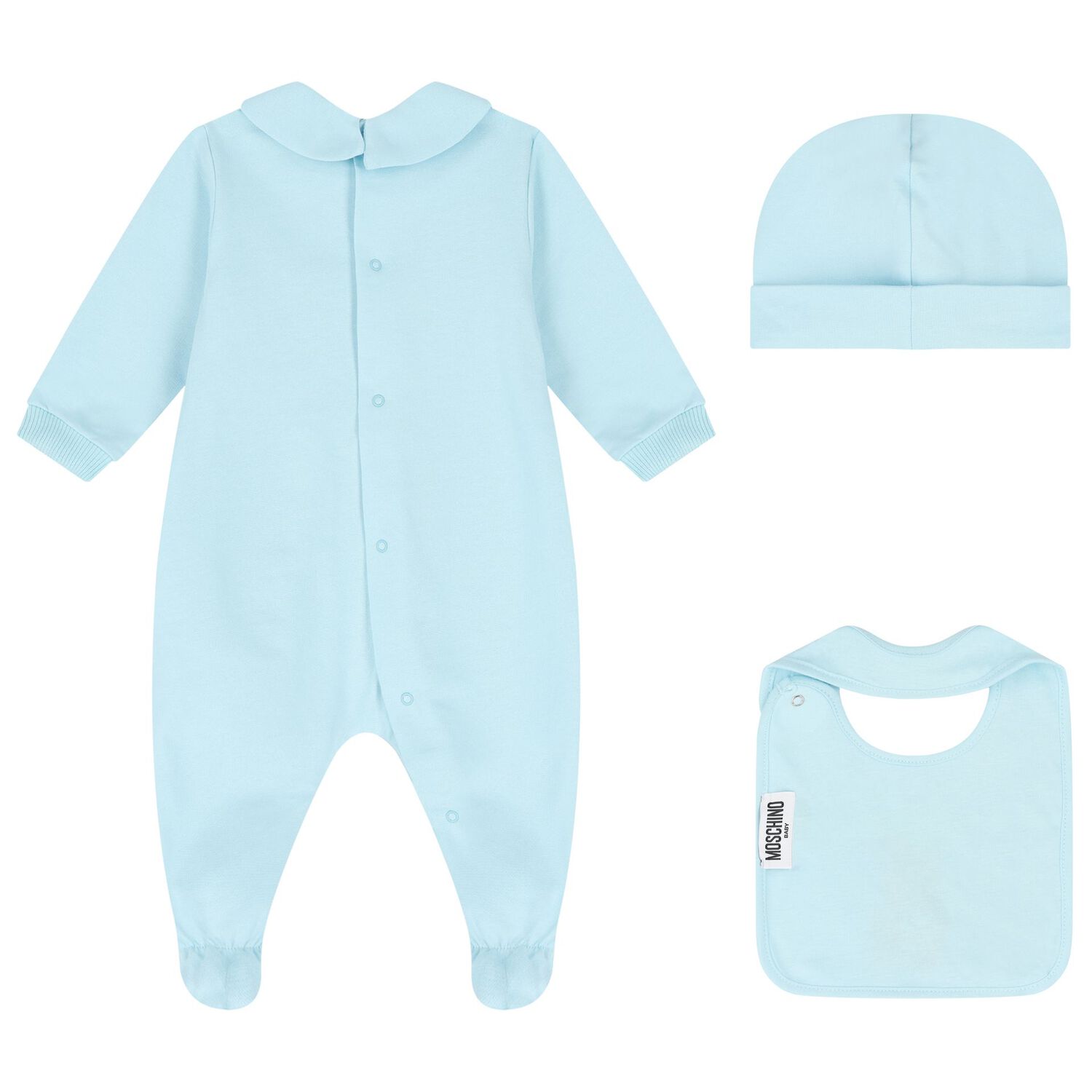 Blue Teddy Bear Logo Babygrow Gift Set, 3, hi-res