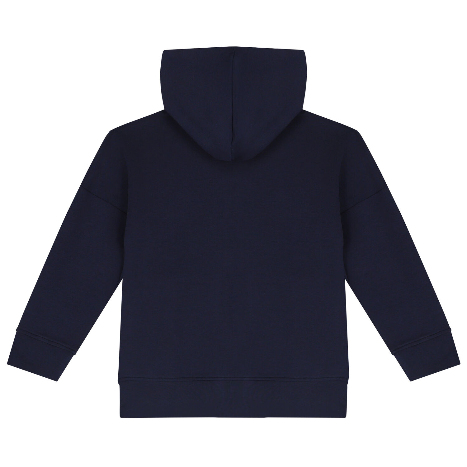 Boys Navy Blue Logo Hooded Zip Up Top, 1, hi-res