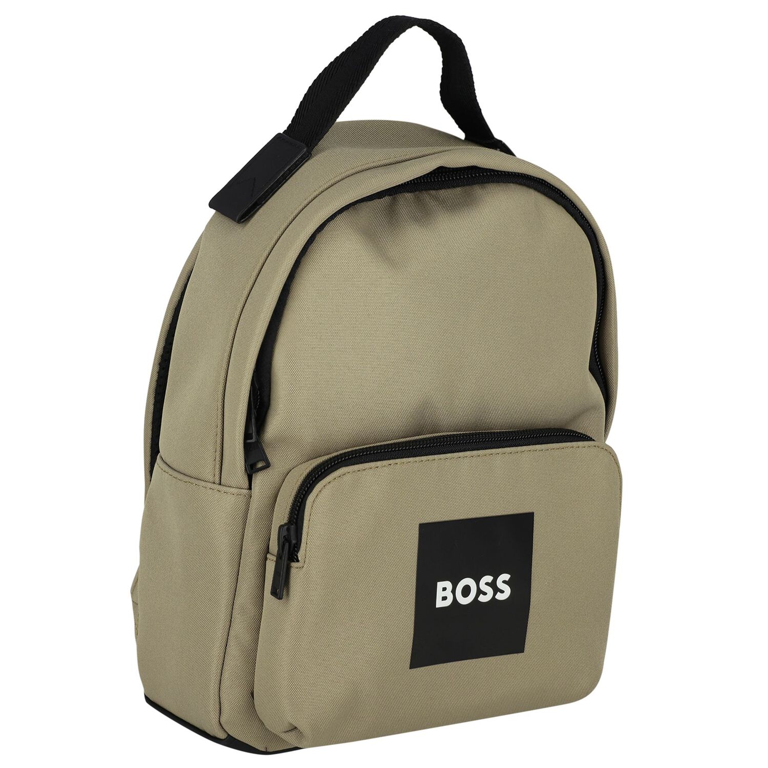Boys Beige Canvas Backpack, 1, hi-res