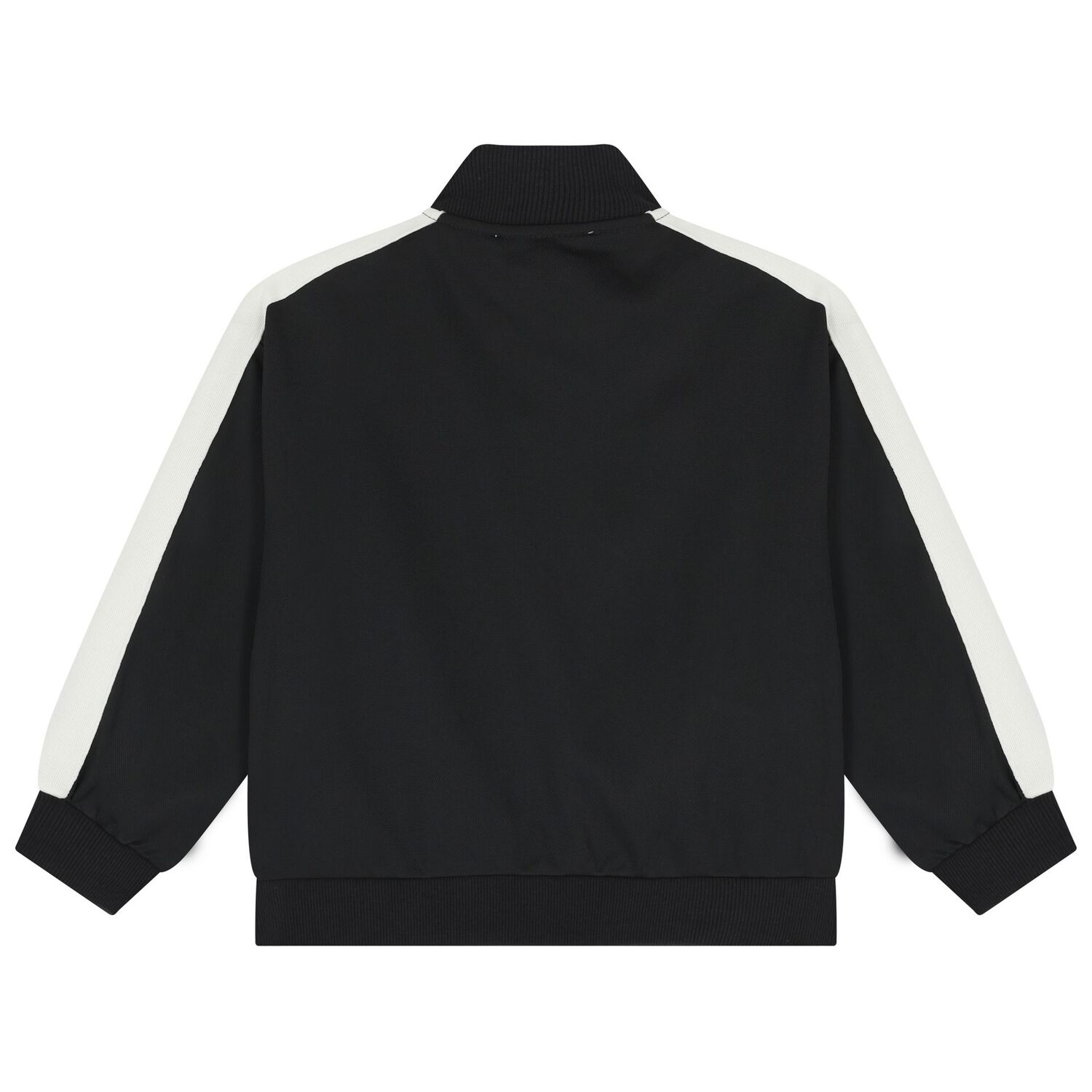 Girls Black Logo Zip Up Top, 1, hi-res