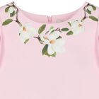 Girls Pink Floral Satin Skirt Set, 1, hi-res