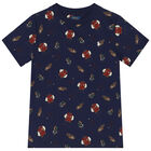 Boys Navy Blue T-Shirt, 1, hi-res