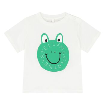 Younger Boys Ivory Logo Frog T-Shirt