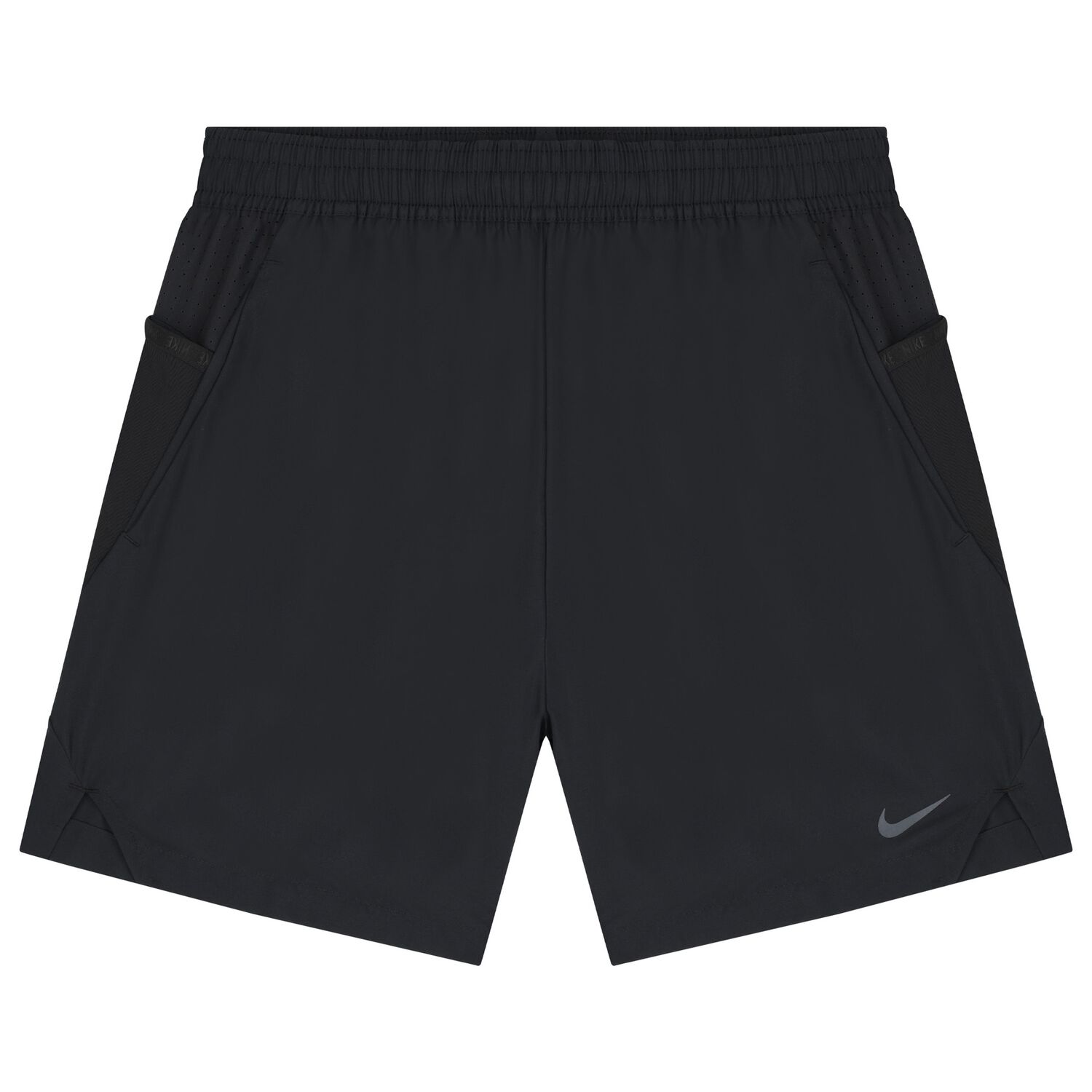 Boys Black Logo Shorts, 1, hi-res