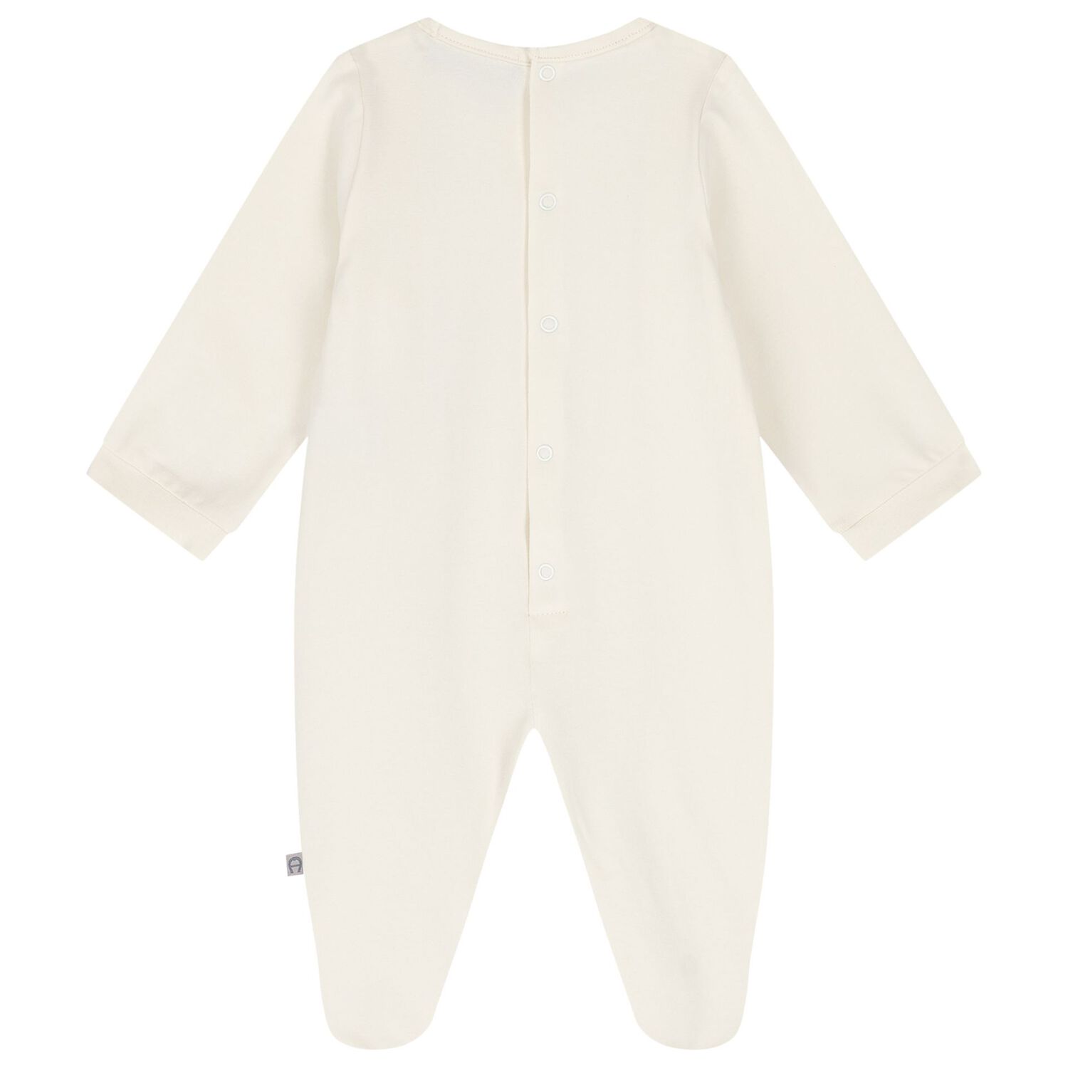Baby Girls White & Gold Ruffled Babygrow, 1, hi-res