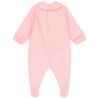 Baby Girls Pink Teddy Bear Logo Babygrow, 2, hi-res
