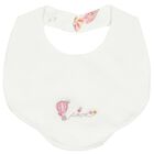 Baby Girls White & Pink Bibs ( 2-Pack ) , 1, hi-res