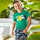 Boys Green & Navy Shorts Set, 1, hi-res