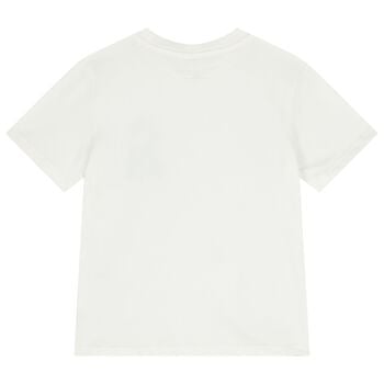 Girls Ivory Flower T-Shirt 