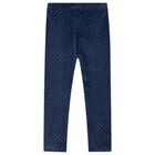 Girls Navy Blue Leggings, 1, hi-res