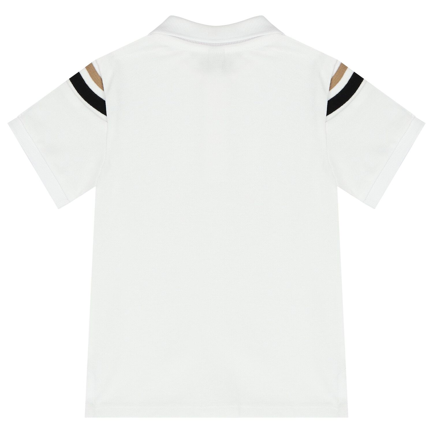 Younger Boys White Logo Polo Shirt, 2, hi-res