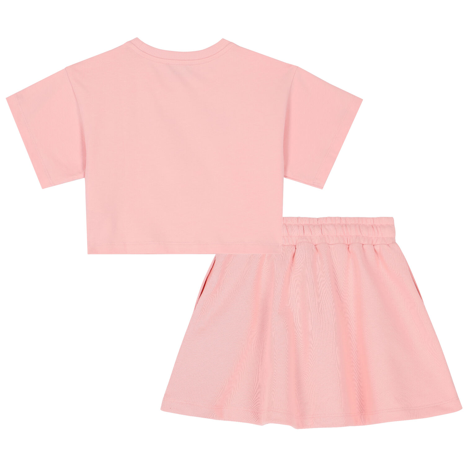 Girls Pink Teddy Logo Skirt Set, 3, hi-res