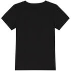 Boys Black Logo T-Shirt, 1, hi-res