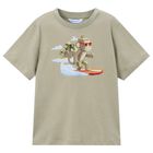 Boys Green Monkey T-Shirt, 2, hi-res