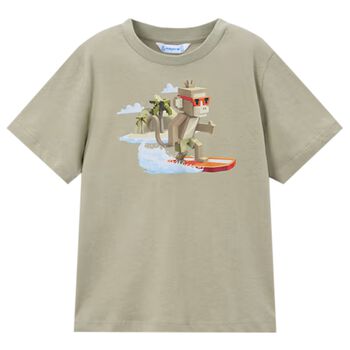 Boys Green Monkey T-Shirt