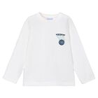 Boys Ivory Basketball Long Sleeve Top, 2, hi-res