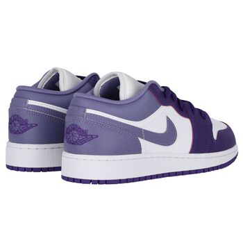 Girls Purple & White Air Jordan 1 Low Trainers