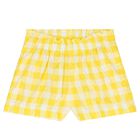 Girls Yellow & White Shorts Set, 1, hi-res