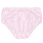 Baby Girls White & Pink Striped Dress, 1, hi-res