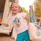 Girls White & Blue Shorts Set, 1, hi-res