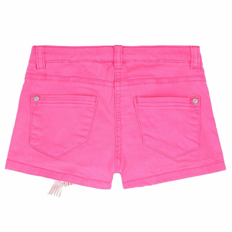 Girls Pink Denim Shorts, 1, hi-res image number null