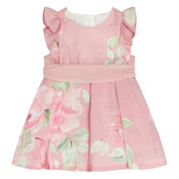 Younger Girls Pink Flower Dress