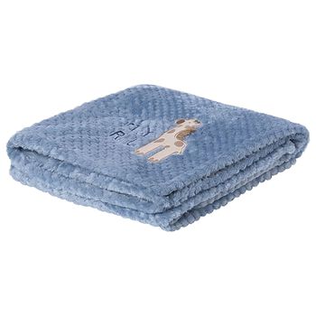 Baby Boys Blue Faux Fur Blanket