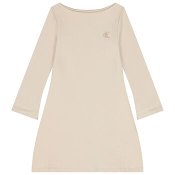 Girls Gold Logo Dress