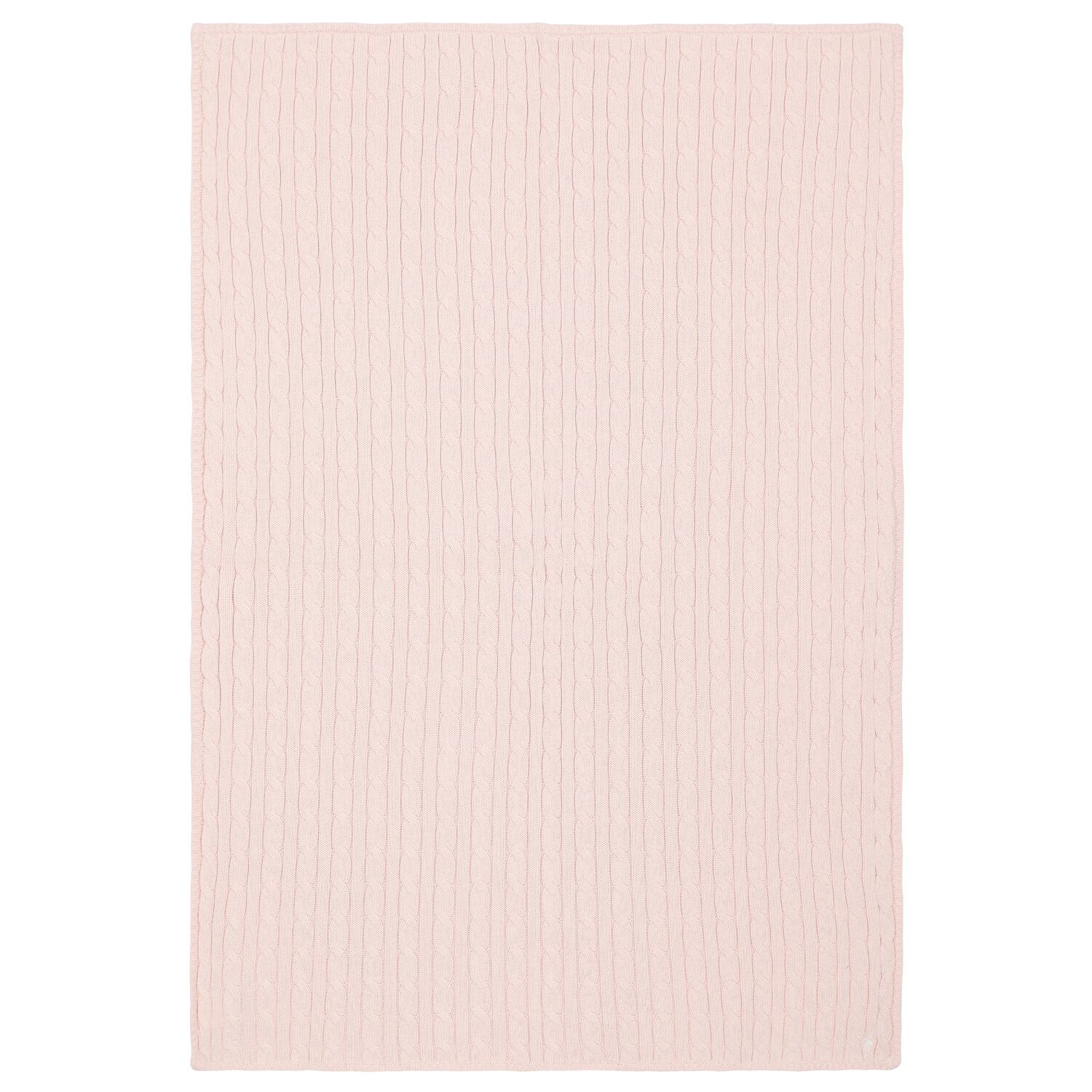 Baby Girls Pink Logo Knitted Blanket, 1, hi-res