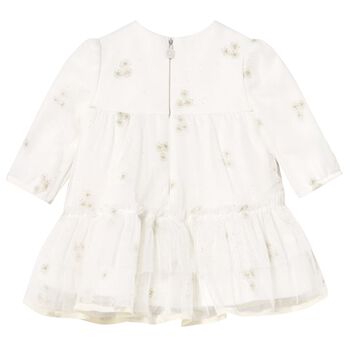 Baby Girls White Floral Tulle Dress