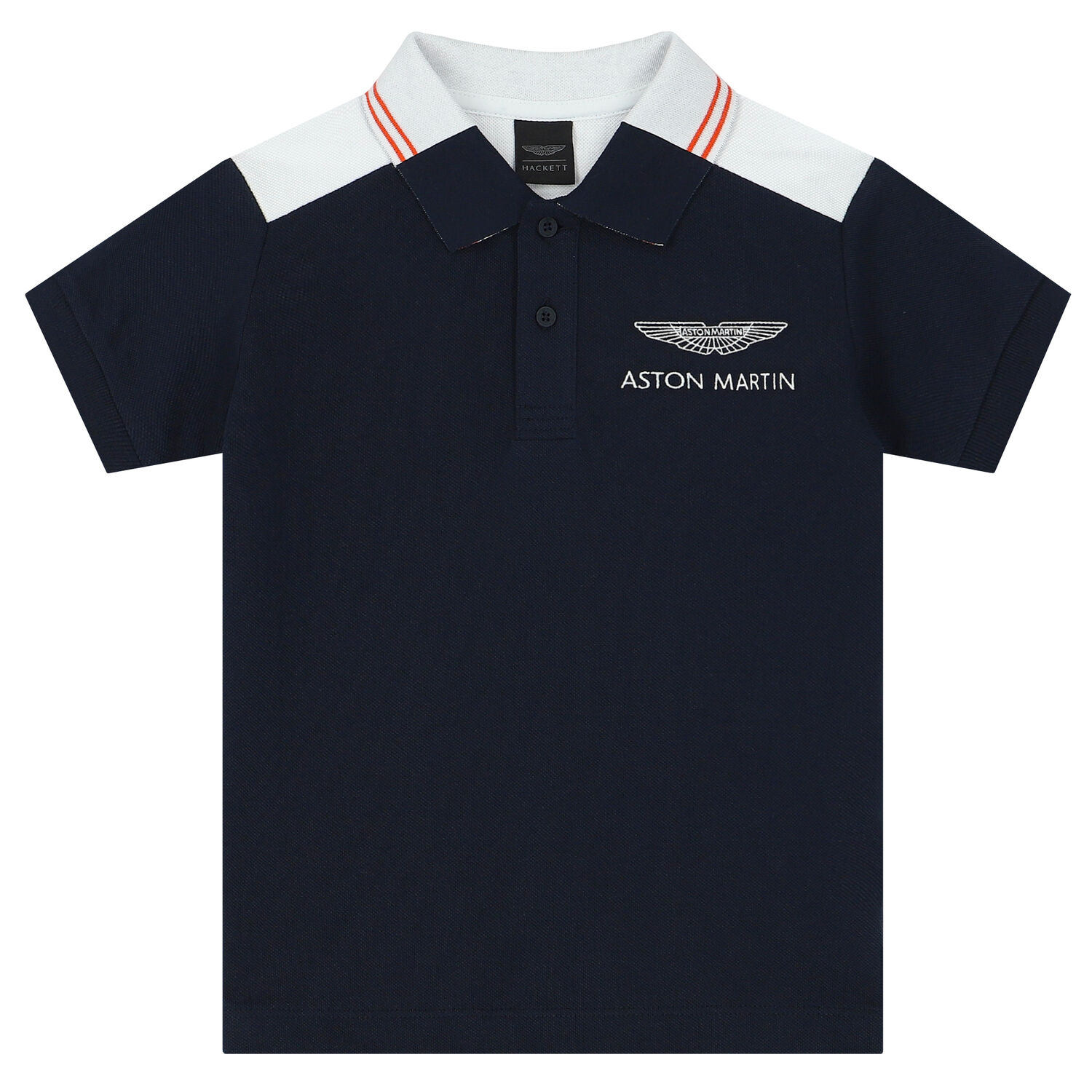 Boys Navy Blue Logo Polo Shirt, 1, hi-res