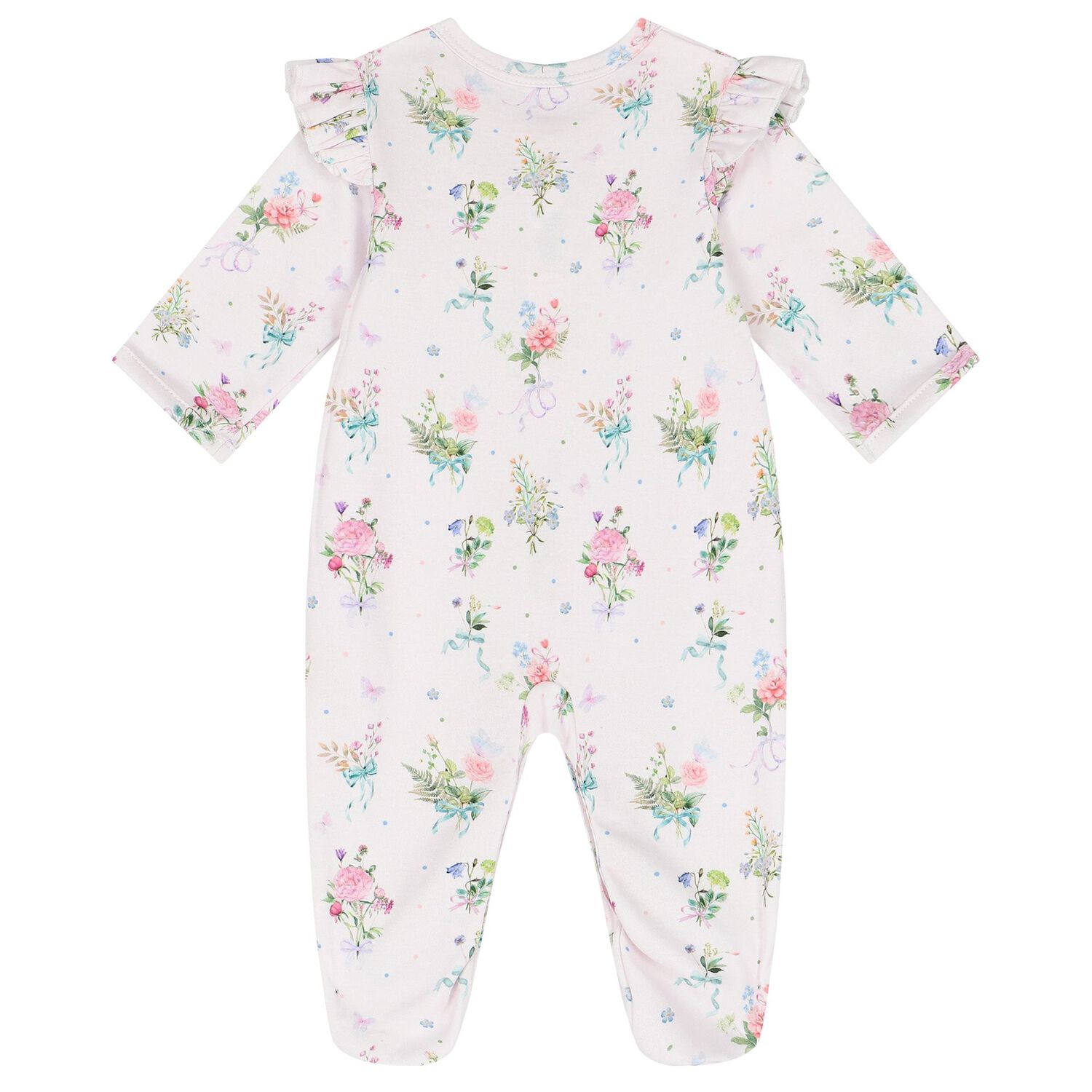 Baby Girls Pink Floral Babygrow Set, 1, hi-res