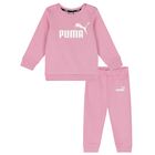 Younger Girls Pink Logo Tracksuit, 4, hi-res