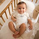Baby Boys White & Beige Shorts Set, 1, hi-res