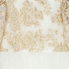 Girls White & Gold Organza Dress, 1, hi-res