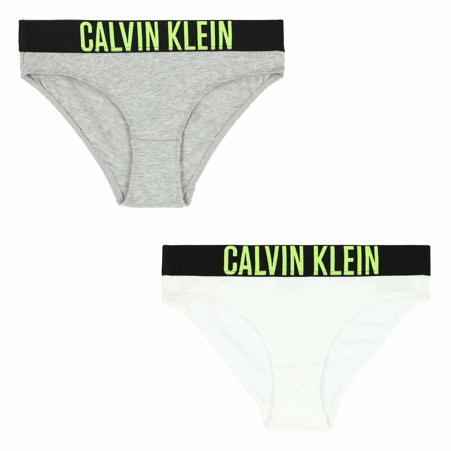 Girls White & Grey Bikini Brief (2 Pack), 1, hi-res image number null