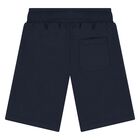 Younger Boys Navy Blue Logo Shorts, 2, hi-res